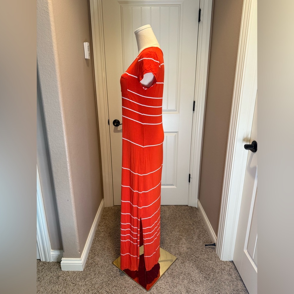 Old Navy Red and White Striped Maxi Dress - Picture 2 of 4